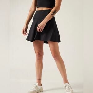 Athleta Ace High Rise 15 1/2 Tennis Skort Black 657683 S